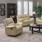 G795 Motion Sofa & Loveseat in Beige Bonded Leather by Glory