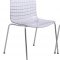 Ashville Set of 4 Dining Chairs AS20CL in Clear by LeisureMod