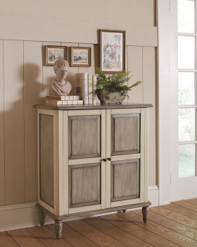 902664 Accent Two-Door Cabinet in Cream Wash & Grey by Coaster [CRCA-902664]