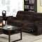 CM6821 Worcester Reclining Sofa in Dark Brown Fabric w/Options