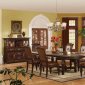 Brown Finish Classic 5Pc Dining Set w/Optional Items