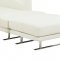 Savoy Sectional Sofa in White Leather by Whiteline Imports