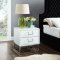 Nova Side Table 818 in White Glass by Meridian