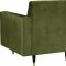 Lola Sofa 619 in Olive Velvet Fabric by Meridian w/Options