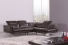 S195 Sectional Sofa in Dark Brown Leather by Beverly Hills