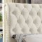 Dakota Bed in Cream Velvet Fabric by Meridian w/Options