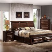 B2750 Bedroom in Espresso w/2 Drawer Bed