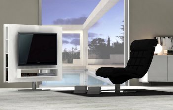 Amora Premium Swivel TV Unit in White by J&M [JMWU-Amora]