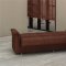 Brown Fabric Modern Sofa Bed Convertible w/Storage Space