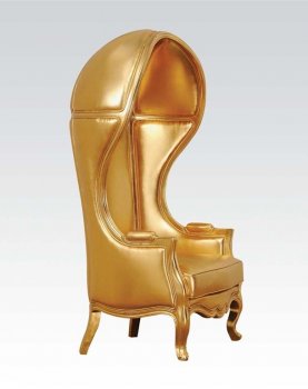 59117 Jana Accent Chair in Gold Tone Leatherette by Acme [AMCC-59117 Jana]