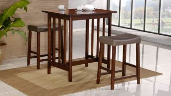 Cherry Finish Modern Elegant 3Pc Counter Height Dinette Set [HEDS-5310C-Scottsdale]