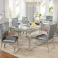 Sarina CM3229T Dining Table in Silver Gray w/Options