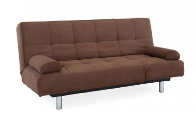 Java Microfiber Modern Convertible Sofa Bed w/Metal Legs