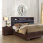 Noma Bedroom 3Pc Set- Bed & 2 Nightstands in Merlot by Global