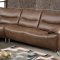 U7532C Sectional Sofa in Walnut Bonded Leather by Global