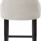 Demi Counter Stool 724 Set of 2 Cream Velvet Fabric by Meridian