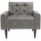 Delve Sofa in Gray Vinyl by Modway w/Options