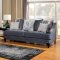 Vincenzo SM2204 Sofa in Slate Blue Fabric w/Options