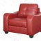 G600 Sofa & Loveseat in Red Bonded Leather w/Options by Glory