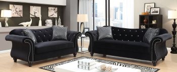 Jolanda Sofa CM6159BK in Black Fabric w/Options [FAS-CM6159BK-Jolanda]