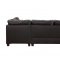 Laurissa Sectional Sofa w/Ottoman 54405 Acme - Ebony Leatherette