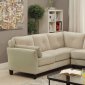 Peever II Sectional Sofa CM6368BG in Beige Flannelette Fabric