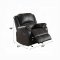 Zuriel Motion Sofa LV52285 in Black PU by Acme w/Options