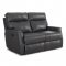 Daphne Motion Sofa in Charcoal Leather Match by Klaussner