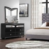 8820 Bedroom 5Pc Set by Global w/Beverly Black Casegoods