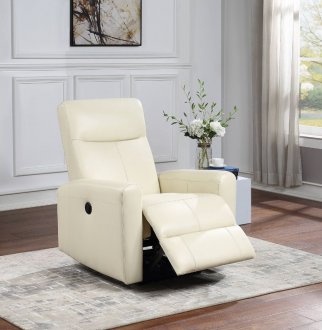 Blane Power Recliner 59772 in Beige Leather Match by Acme