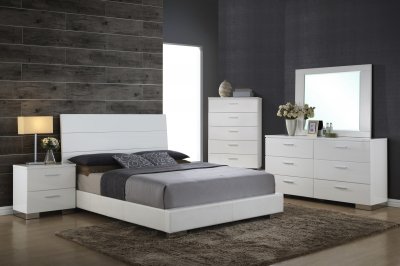 Nova Bedroom 5Pc Set in White by Global w/Options