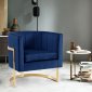 Carter Accent Chair 515 in Navy Velvet by Meridian