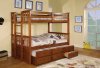 CM-BK458T-OAK University II Twin/Twin Bunk Bed in Oak