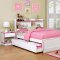 Bobbi CM7852PK 4Pc Youth Bedroom Set in White & Pink w/Options