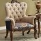 Cortina Accent Chair 50846 in Tan & Floral Periwinkle by Acme