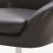 Orange, Brown or Off White Top Grain Leather Modern Swivel Chair