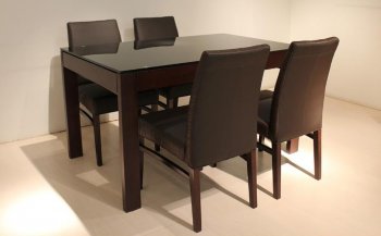 DT305 Dining Table by At Home USA in Brown w/Options [AHUDS-DT305]