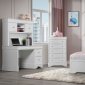 Pompei Kids Bedroom Set 4Pc Metallic White by Global w/Options