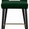 Kelly Counter Stool 791 Set of 2 Green Velvet Fabric by Meridian