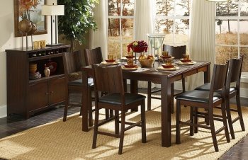 Medium Brown Finish Transitional Counter Height Dining Table [HEDS-638-36]