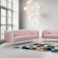 Harlow Sofa 685 in Pink Velvet Fabric by Meridian w/Options