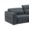 Prescott Power Motion Sofa in Dark Gray Leather by J&M w/Options