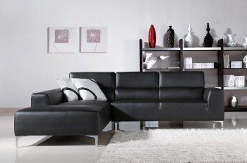 1063 Sectional Sofa in Black Leatherette by VIG [VGSS-1063 Black]