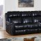 U1707 Power Motion Sofa Black Bonded Leather by Global w/Options