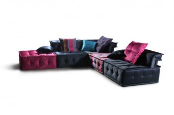 Chloe Sectional Sofa 5Pc in Multi-Tone Fabric by VIG [VGSS-Chloe]