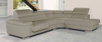 Pacifico Sectional Sofa in Taupe Full Leather by ESF [EFSS-Pacifico]