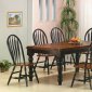 Black & Cherry Two-Tone Finish Classic 5Pc Dining Set w/Options