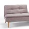 Dublexo Sofa Bed in Gray Fabric by Innovation w/Dark Wood Legs