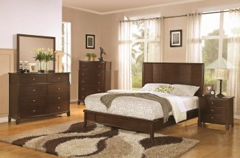 202451 Addley Bedroom by Coaster in Dark Cherry w/Options [CRBS-202451 Addley]