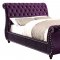 Noella CM7128PR Upholstered Bed in Purple Fabric